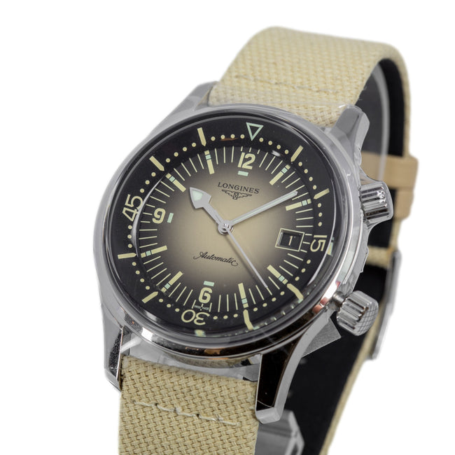 Longines Men's L3.774.4.30.2 Legend Diver Champagne Auto