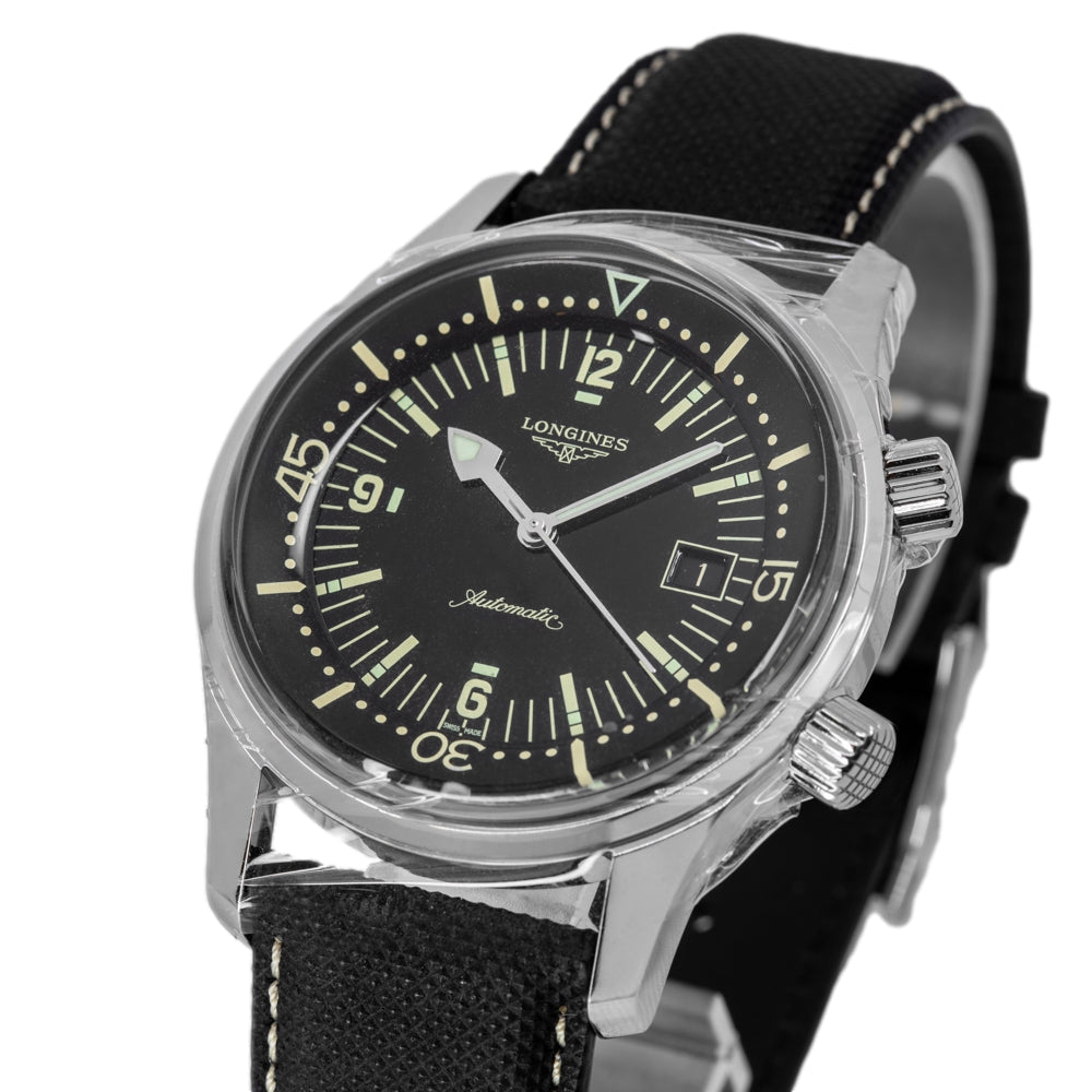 Longines Men's L3.774.4.50.0 Legend Diver Black Watch