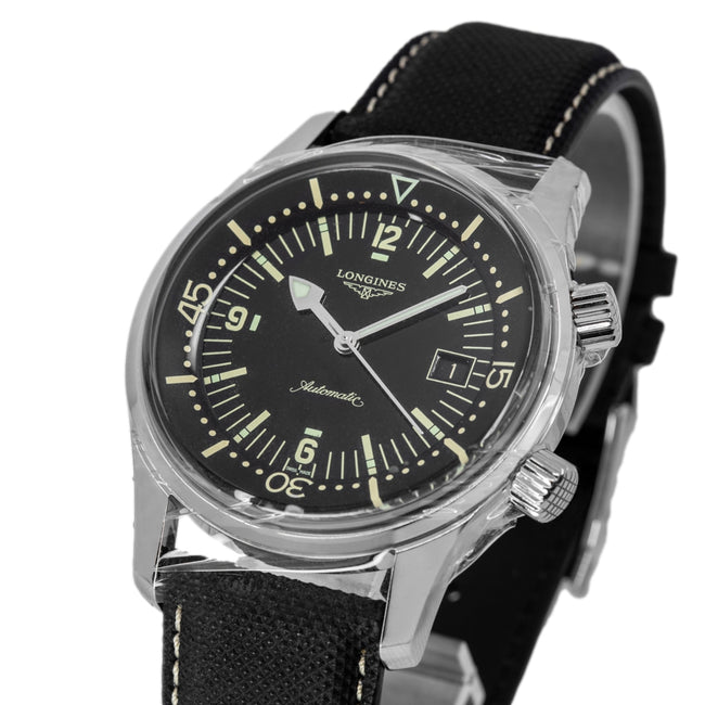 Longines Men's L3.774.4.50.0 Legend Diver Black Watch