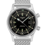 Longines Men's L3.774.4.50.6 Legend Diver Black Dial Auto