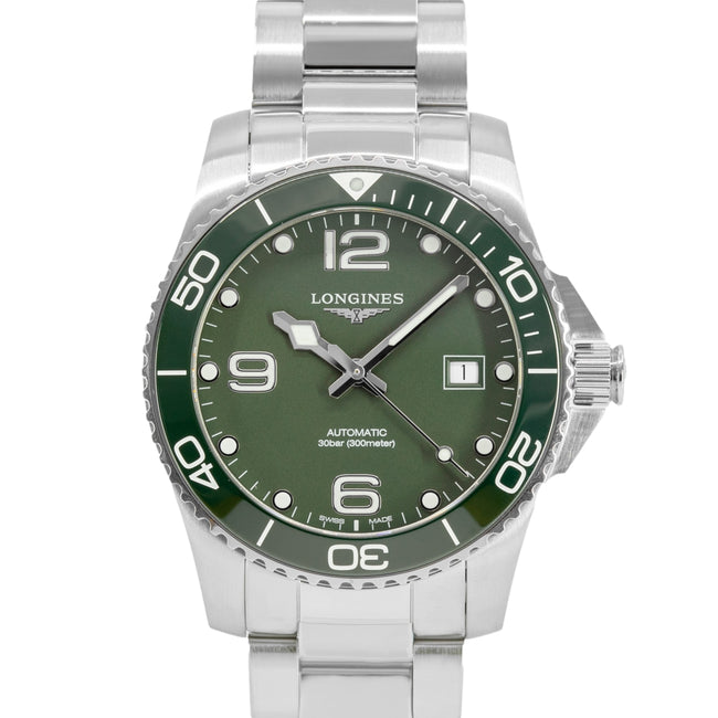 Longines Men's L3.781.4.06.6 HydroConquest  Green Dial Watch