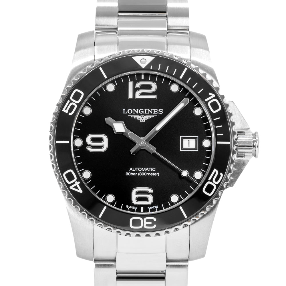 L37814566-Longines Men's L3.781.4.56.6 HydroConquest Black Dial Watch