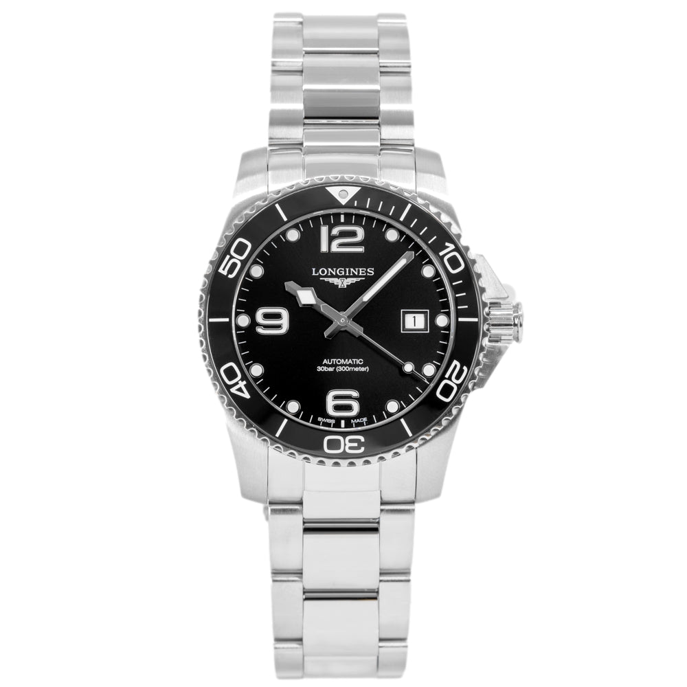 L37814566-Longines Men's L3.781.4.56.6 HydroConquest Black Dial Watch