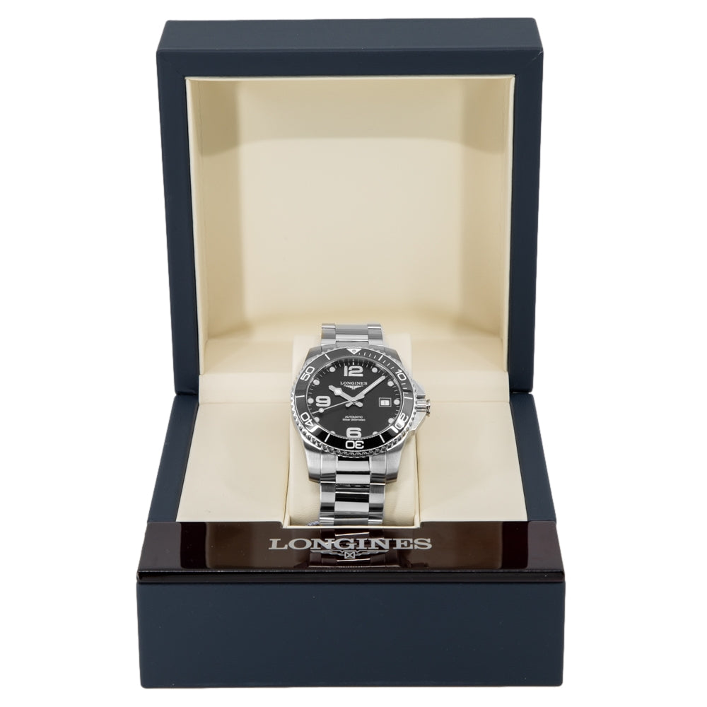 L37814566-Longines Men's L3.781.4.56.6 HydroConquest Black Dial Watch
