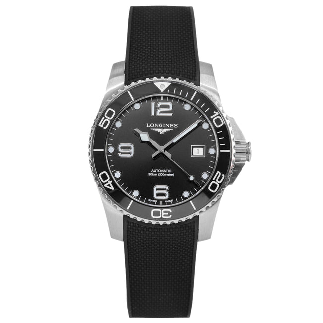 Longines Men's L3.781.4.56.9 HydroConquest Black Dial Auto