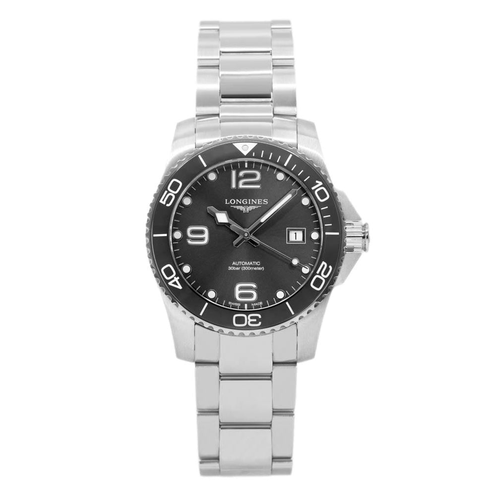 Longines Men's L3.781.4.76.6 HydroConquest Grey Dial Watch