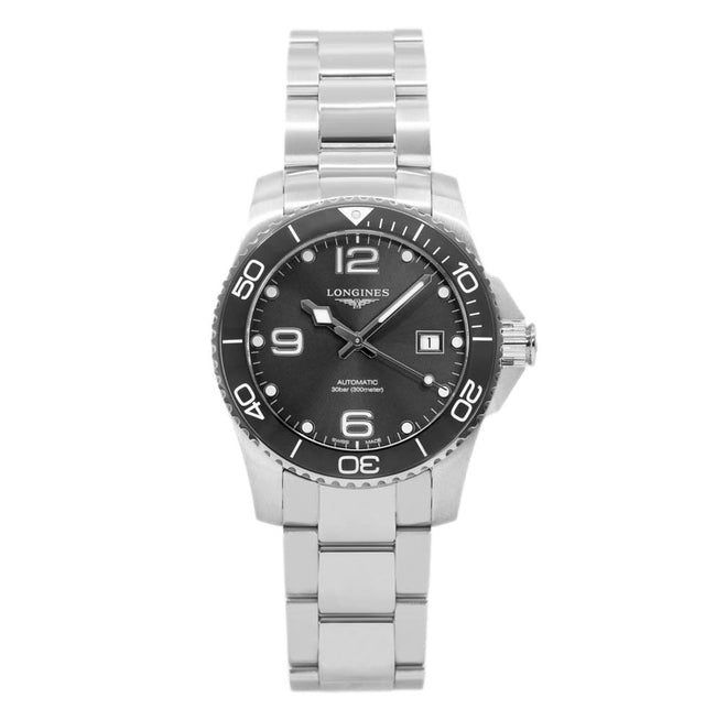 Longines Men's L3.781.4.76.6 HydroConquest Grey Dial Watch