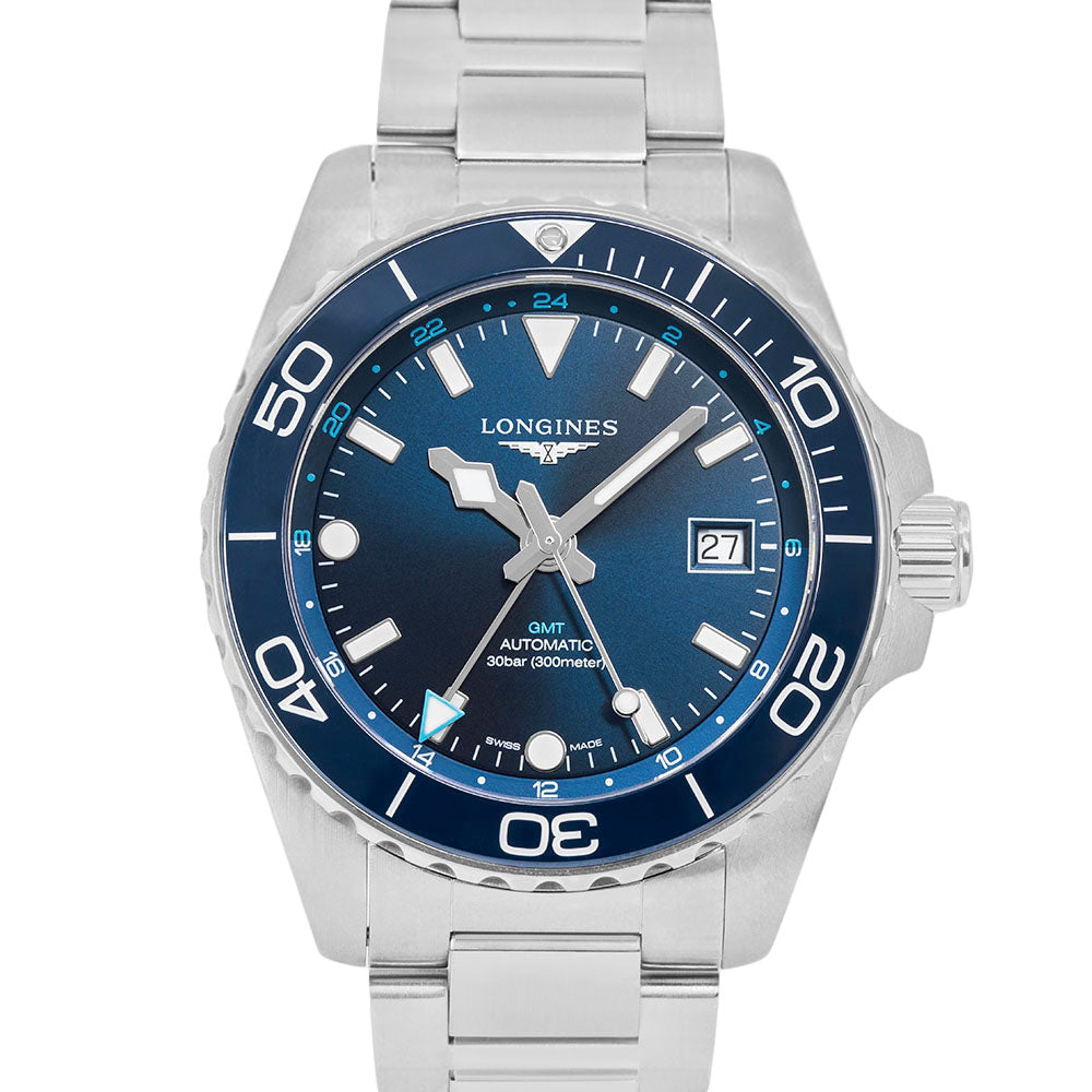 Longines Men's L3.790.4.96.6 Hydroconquest 41mm Auto GMT