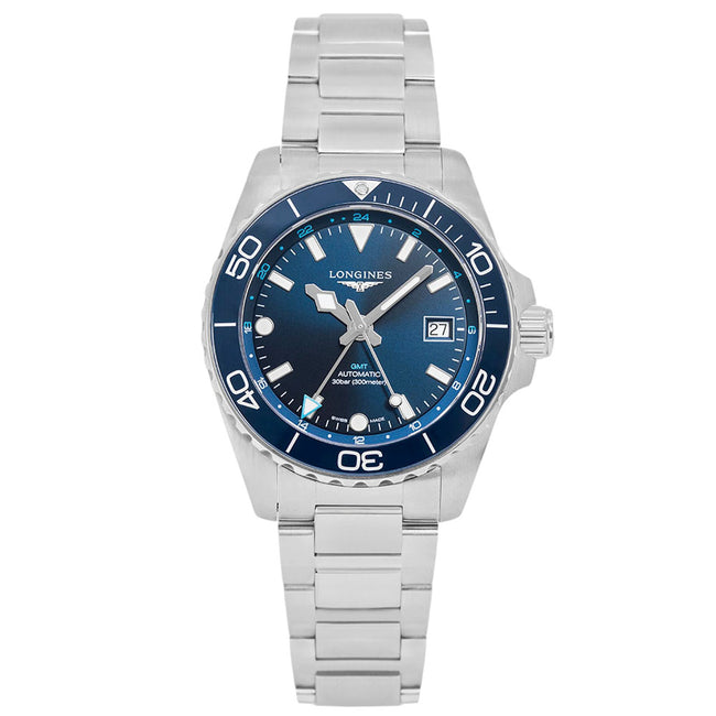 Longines Men's L3.790.4.96.6 Hydroconquest 41mm Auto GMT