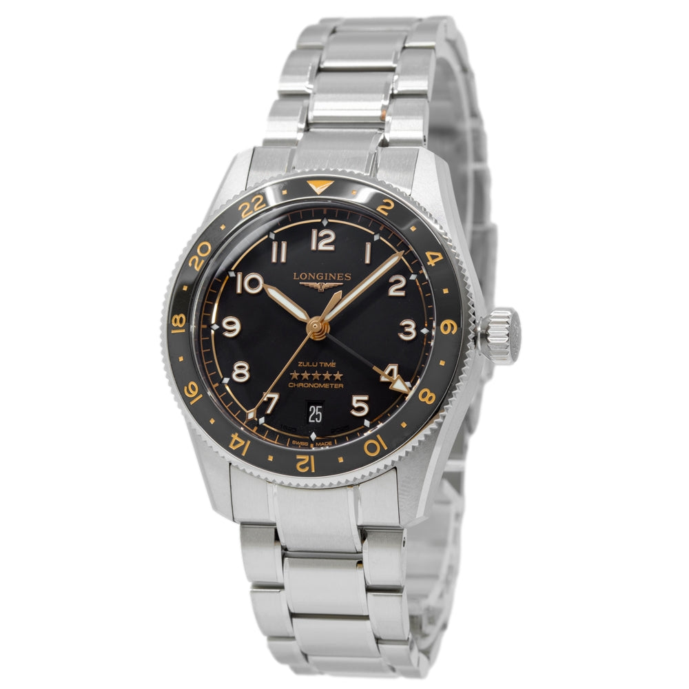 Longines Men's L3.802.4.50.6 Spirit Zulu Time 39mm Automatic