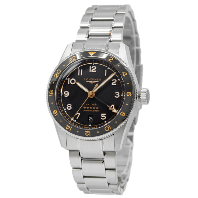 Longines Men's L3.802.4.50.6 Spirit Zulu Time 39mm Automatic