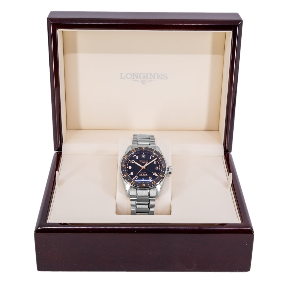 Longines Men's L3.802.4.50.6 Spirit Zulu Time 39mm Automatic