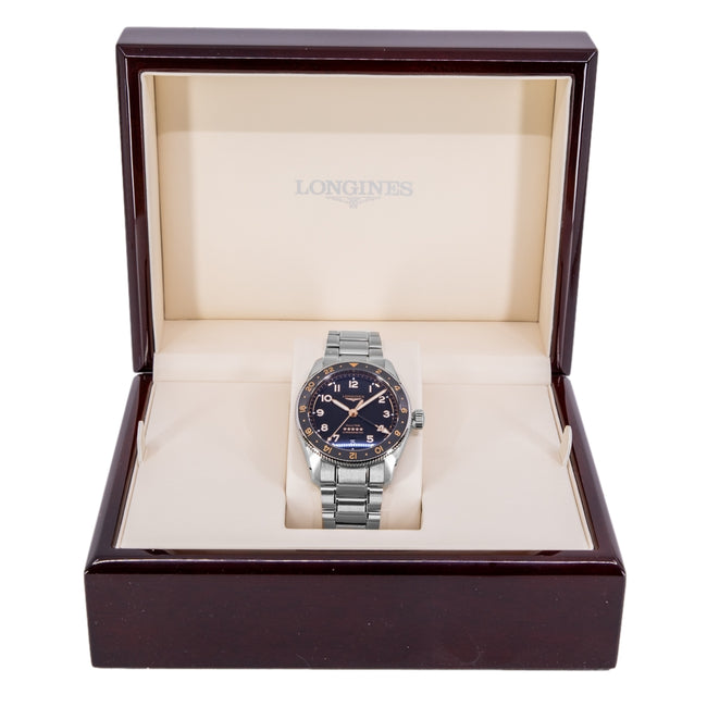 Longines Men's L3.802.4.50.6 Spirit Zulu Time 39mm Automatic