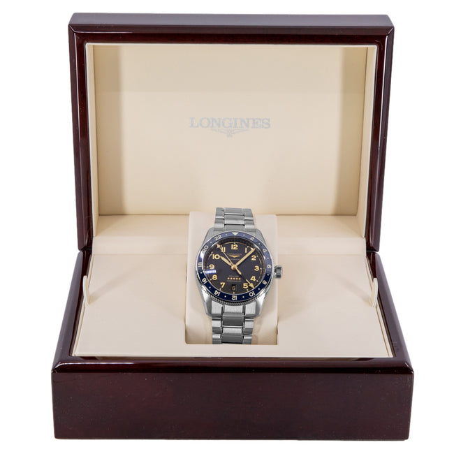 Longines Men's L3.802.4.60.6 Spirit Zulu Time 39mm Auto GMT