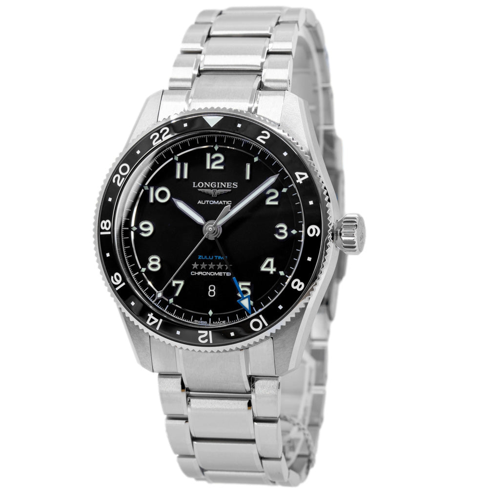 Longines Men's L3.812.4.53.6 Spirit Zulu Time 42mm Automatic