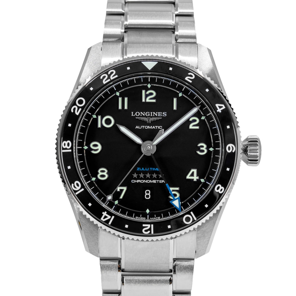 Longines Men's L3.812.4.53.6 Spirit Zulu Time 42mm Automatic