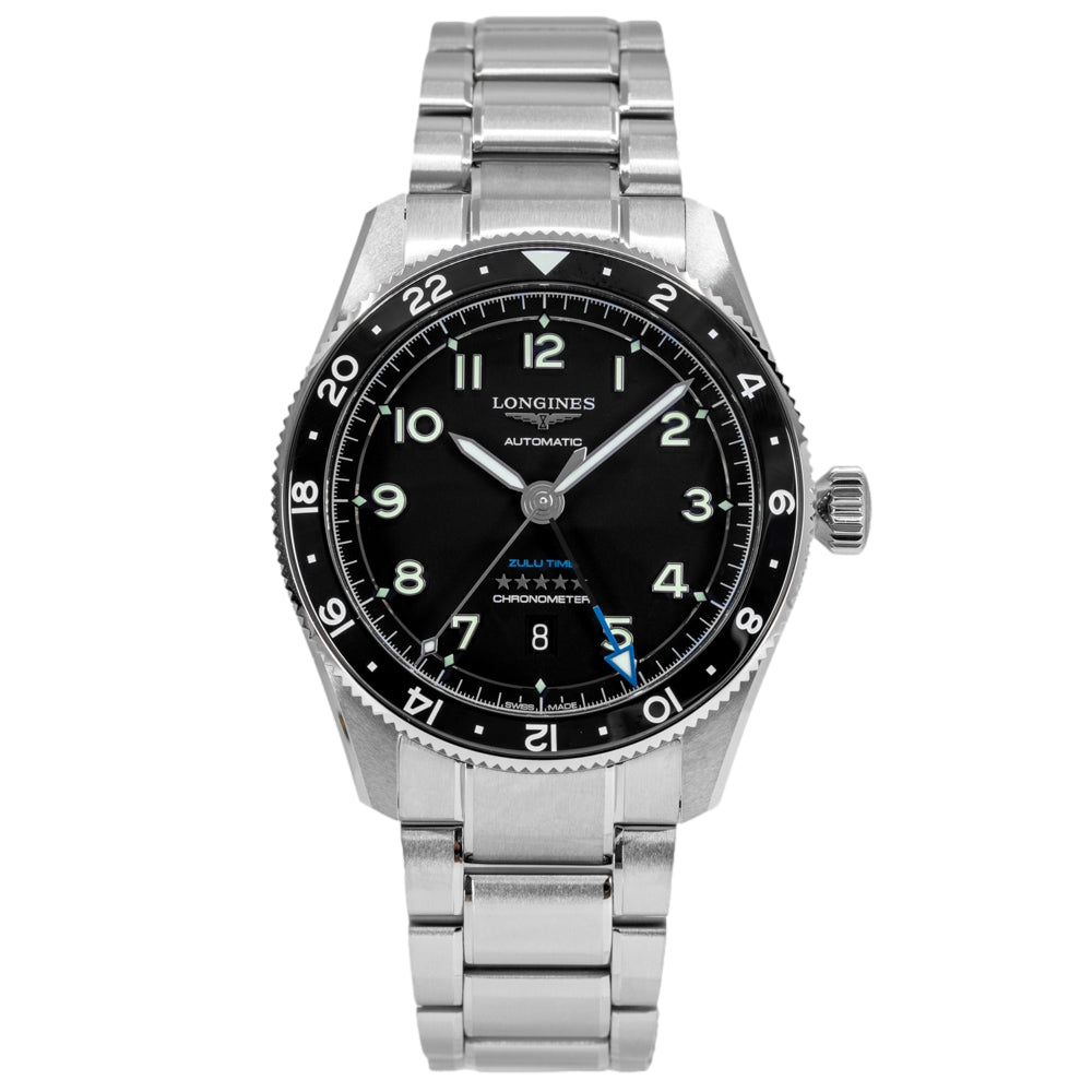 Longines Men's L3.812.4.53.6 Spirit Zulu Time 42mm Automatic