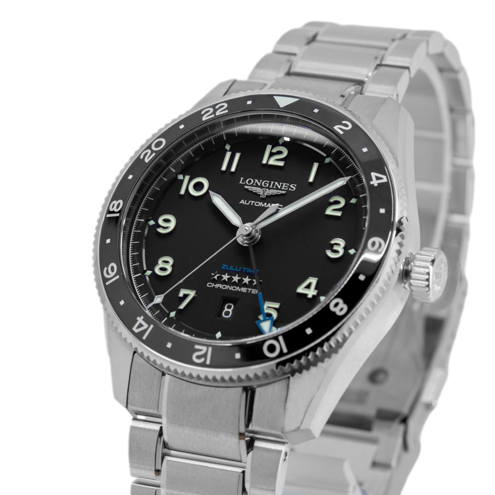 Longines Men's L3.812.4.53.6 Spirit Zulu Time 42mm Automatic