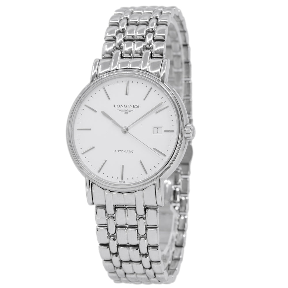 Longines Men's L4.921.4.12.6 Presence White Dial Automatic