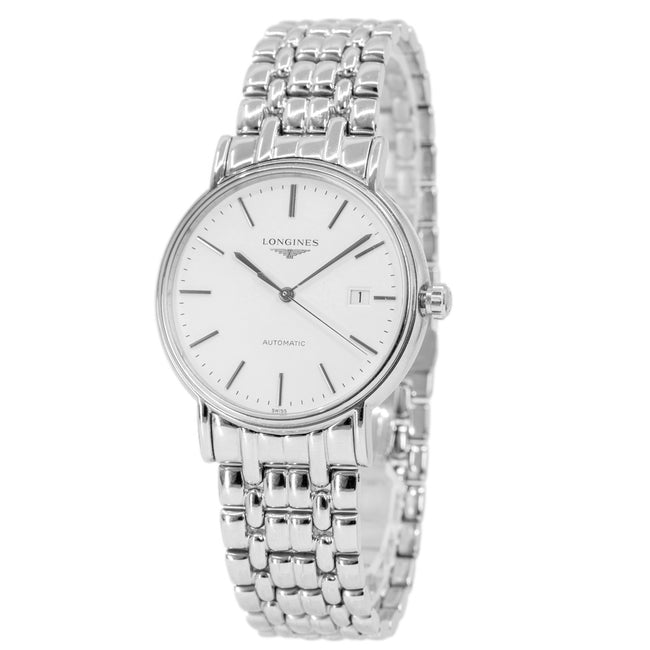 Longines Men's L4.921.4.12.6 Presence White Dial Automatic
