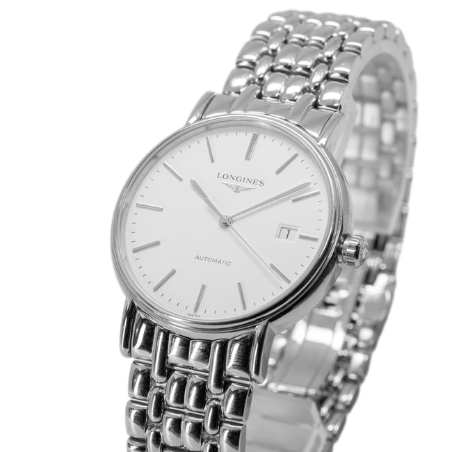 Longines Men's L4.921.4.12.6 Presence White Dial Automatic