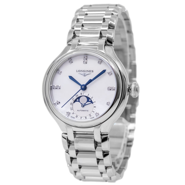 Longines Women's L8.126.4.87.6 Primlauna 34mm Auto Moonphase