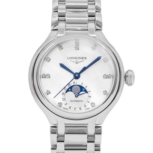 Longines Women's L8.126.4.87.6 Primlauna 34mm Auto Moonphase