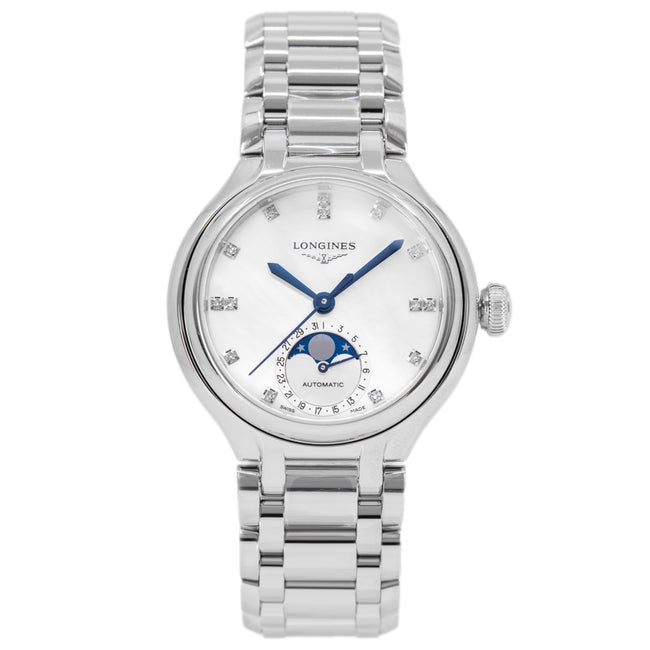 Longines Women's L8.126.4.87.6 Primlauna 34mm Auto Moonphase