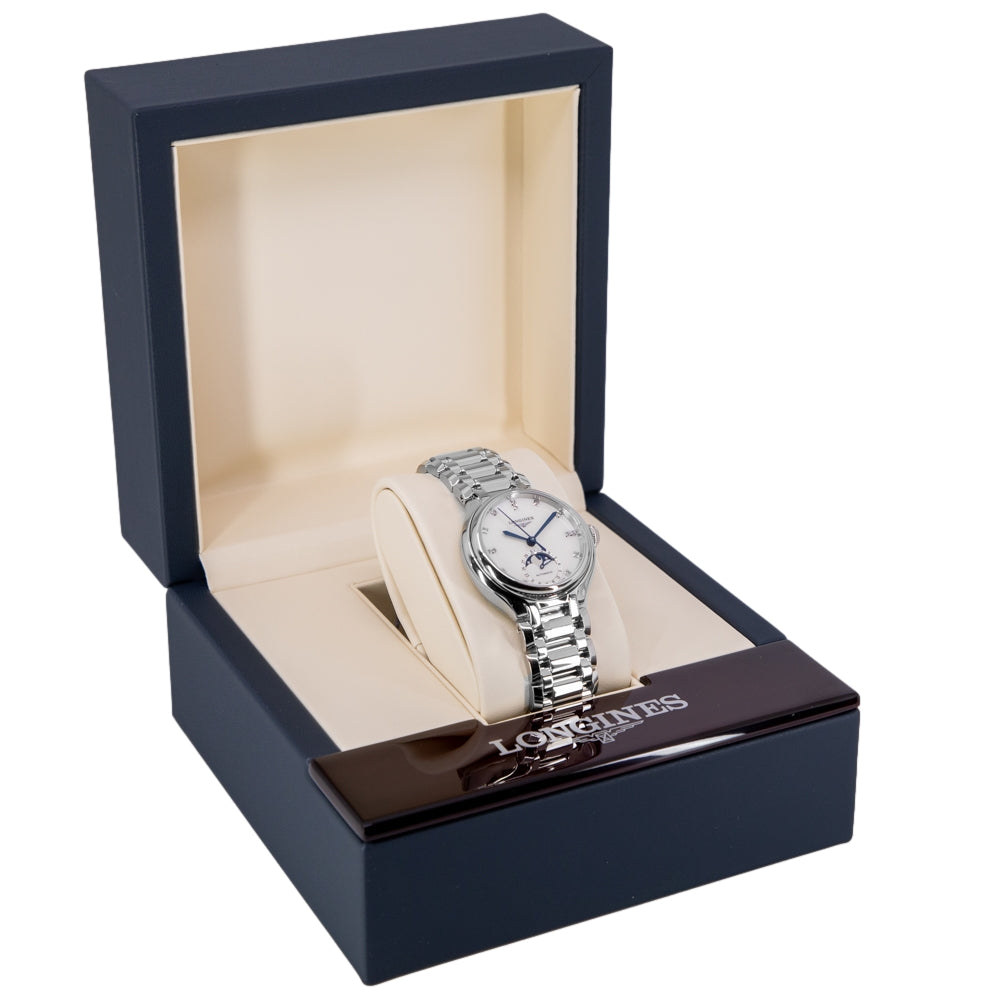 Longines Women's L8.126.4.87.6 Primlauna 34mm Auto Moonphase