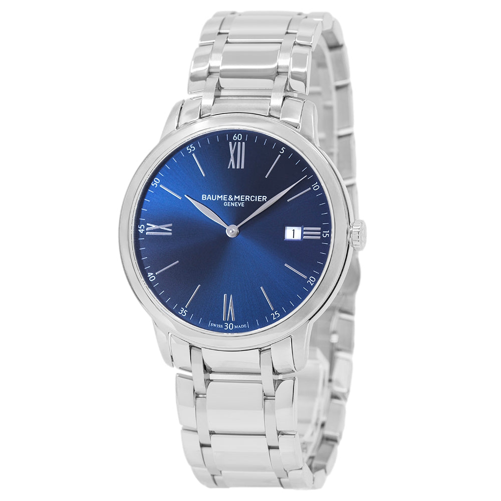 Baume & Mercier Men's M0A10382 Clifton Blue Dial Quartz