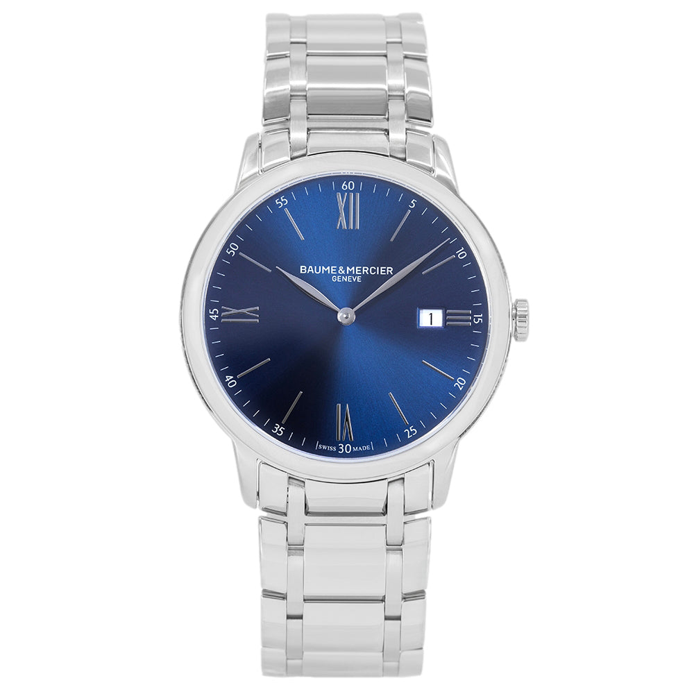 Baume & Mercier Men's M0A10382 Clifton Blue Dial Quartz