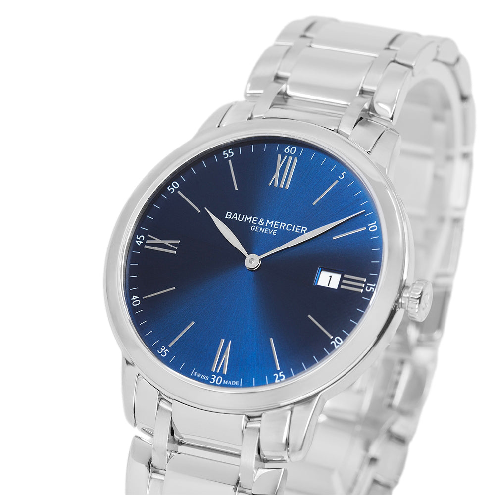 Baume & Mercier Men's M0A10382 Clifton Blue Dial Quartz