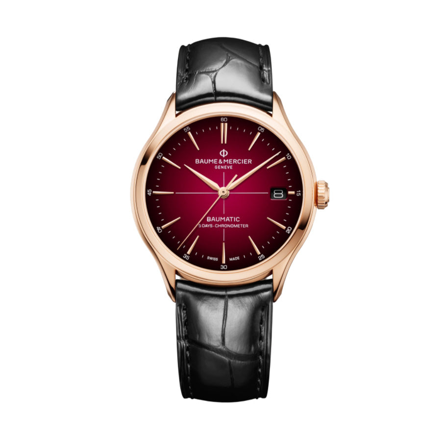 Baume&Mercier Men's M0A10591 Clifton Red Dial COSC  Watch