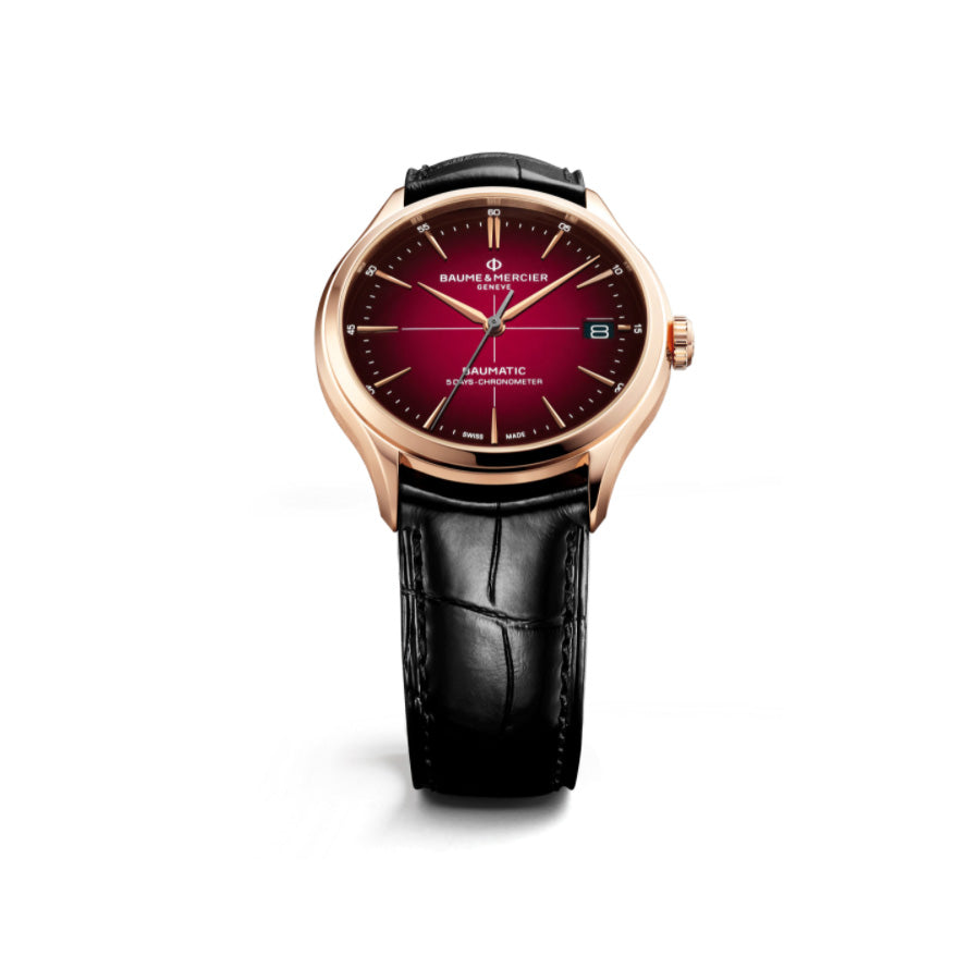 Baume&Mercier Men's M0A10591 Clifton Red Dial COSC  Watch
