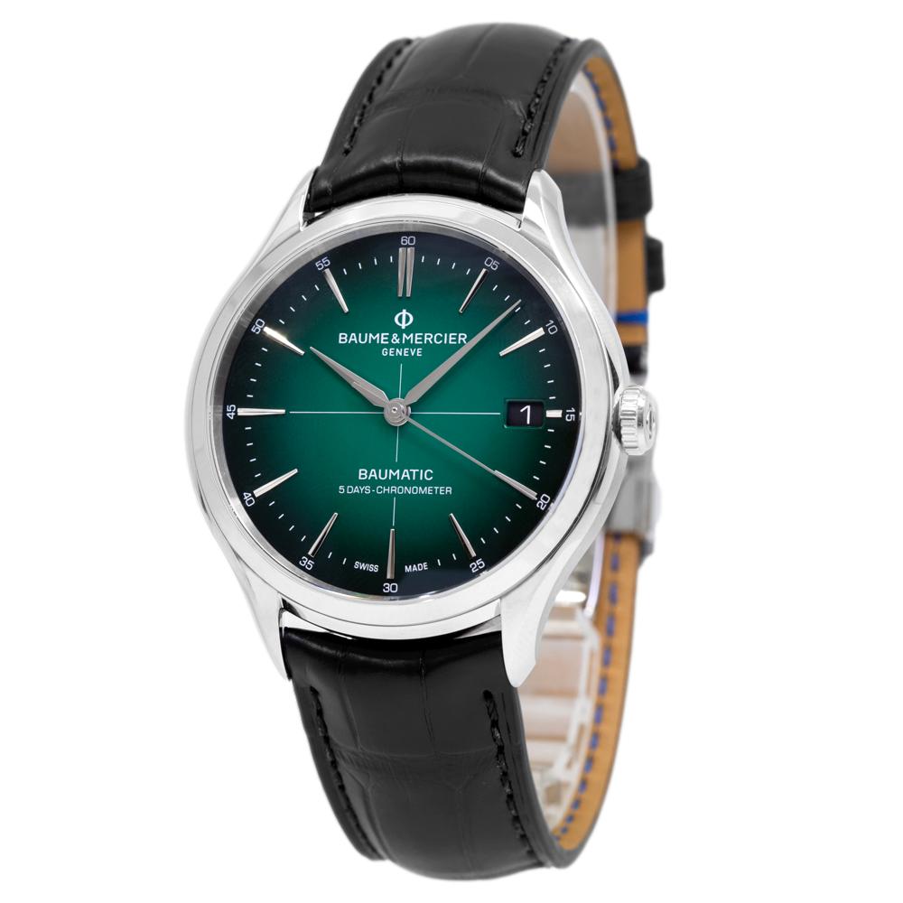 Baume&Mercier Herrenuhr M0A10592 Clifton Grünes Zifferblatt