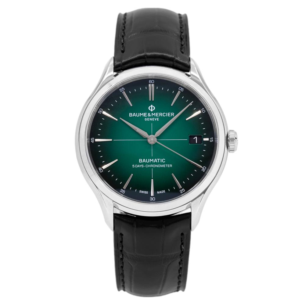 Baume&Mercier Herrenuhr M0A10592 Clifton Grünes Zifferblatt