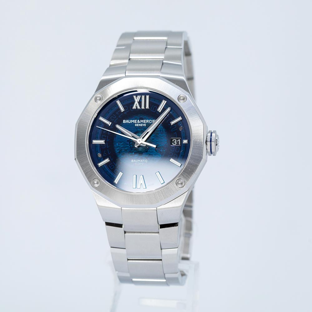 M0A10616-Baume & Mercier Men's M0A10616 Riviera Blue Dial Watch