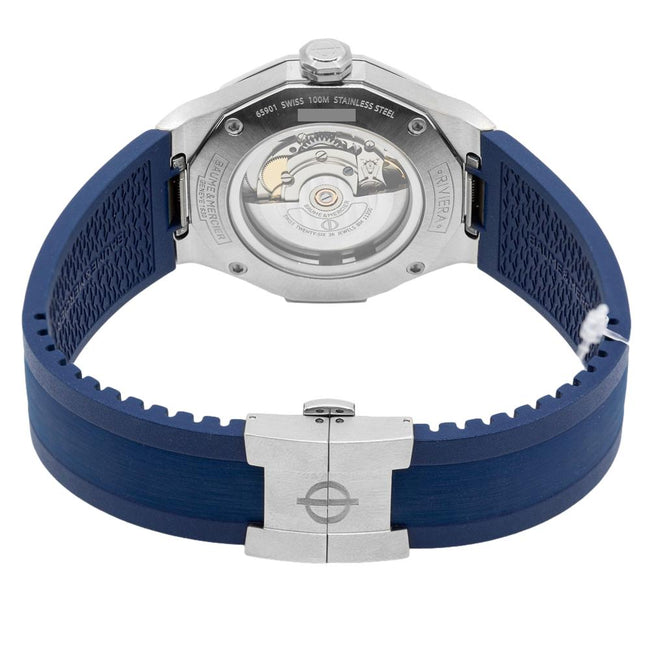 Baume&Mercier Men's M0A10619 Riviera Blue Dial Watch