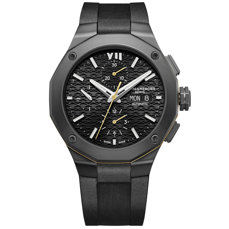 Baume&Mercier Men's M0A10625 Riviera PVD/DLC Black Watch