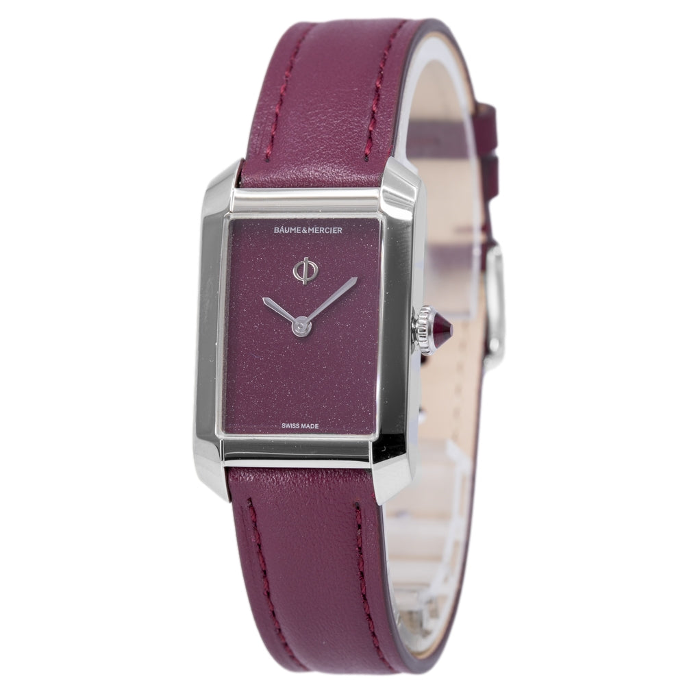Baume & Mercier Women's M0A10673 Hampton Burgundy Quartz