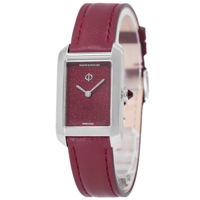 Baume & Mercier Women's M0A10673 Hampton Burgundy Quartz
