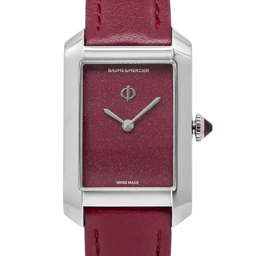 Baume & Mercier Women's M0A10673 Hampton Burgundy Quartz