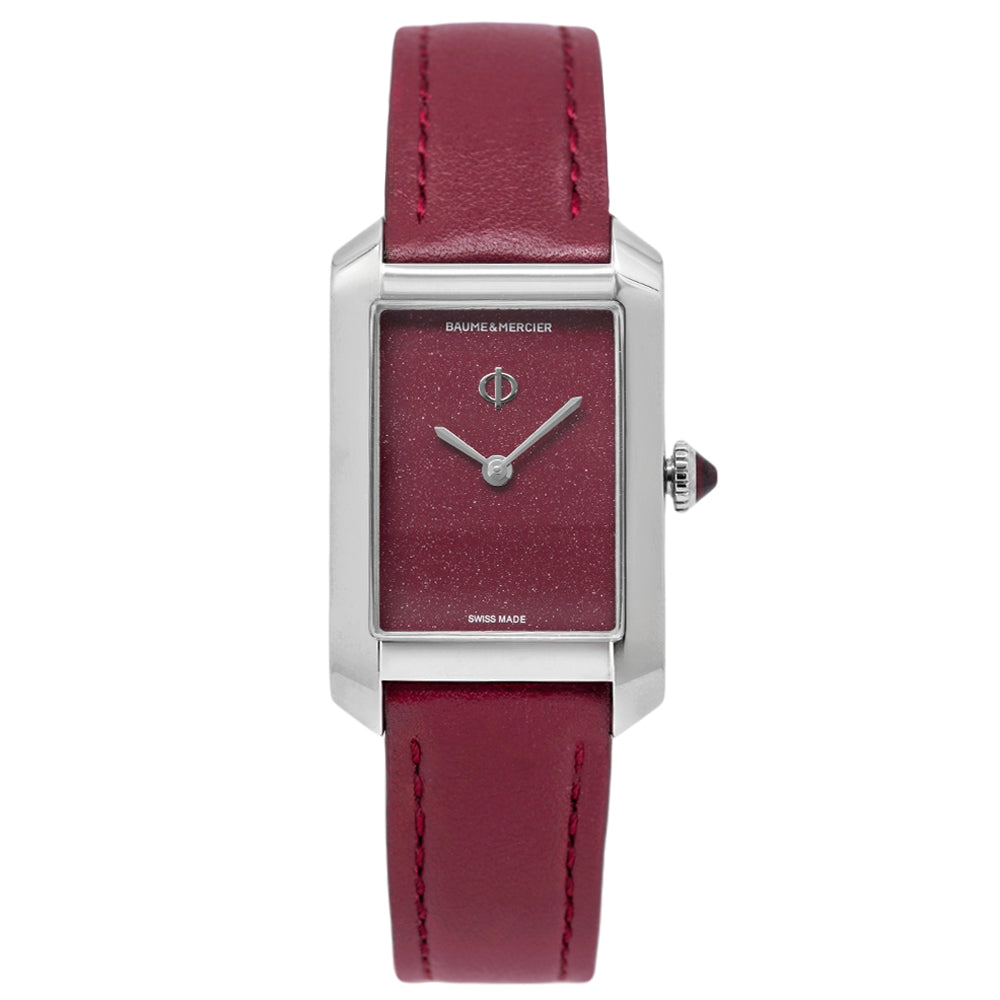 Baume & Mercier Women's M0A10673 Hampton Burgundy Quartz