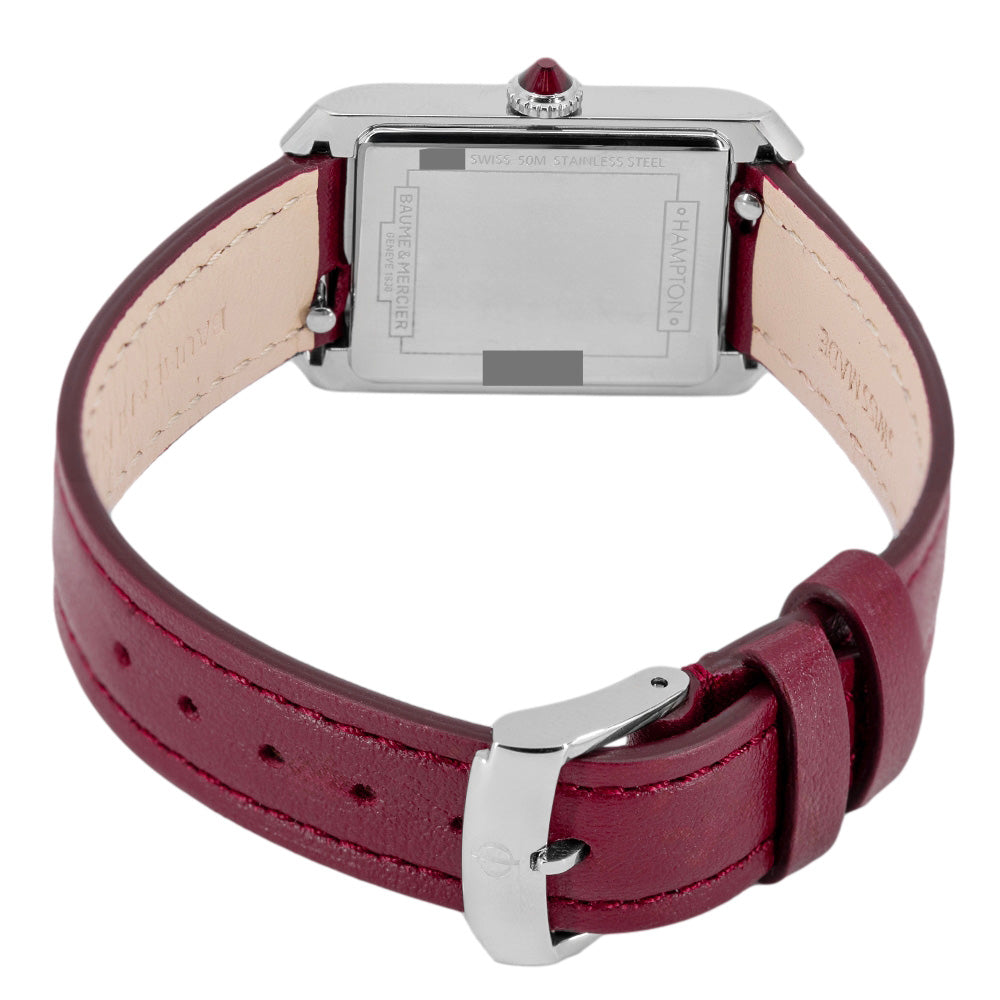 Baume & Mercier Women's M0A10673 Hampton Burgundy Quartz