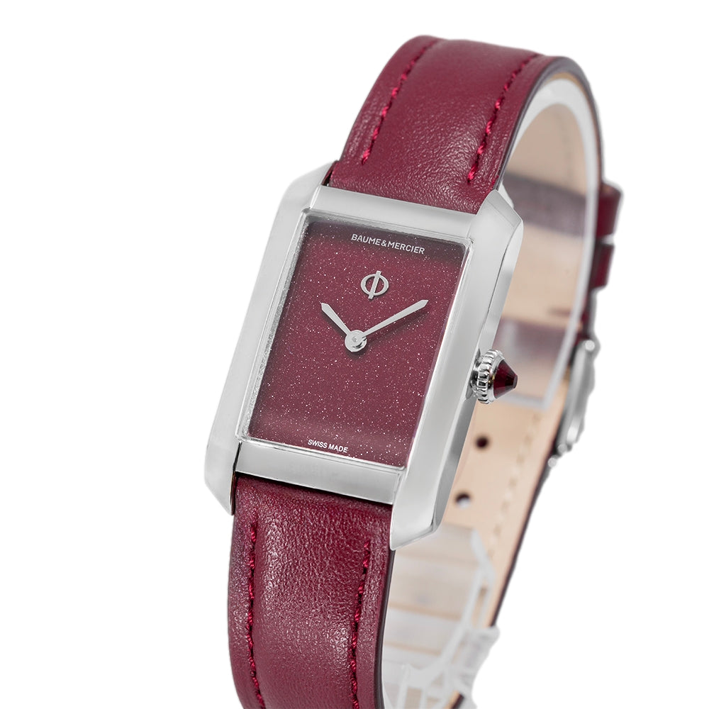 Baume & Mercier Women's M0A10673 Hampton Burgundy Quartz