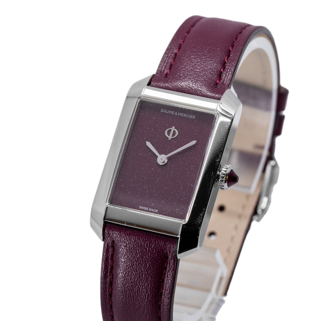 Baume & Mercier Women's M0A10673 Hampton Burgundy Quartz