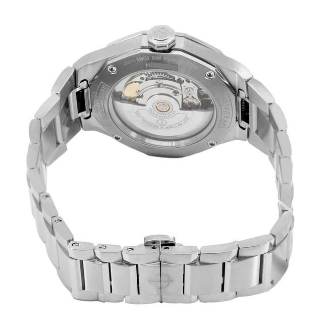 Baume&Mercier Ladies M0A10679 Riviera Blue Dial Watch