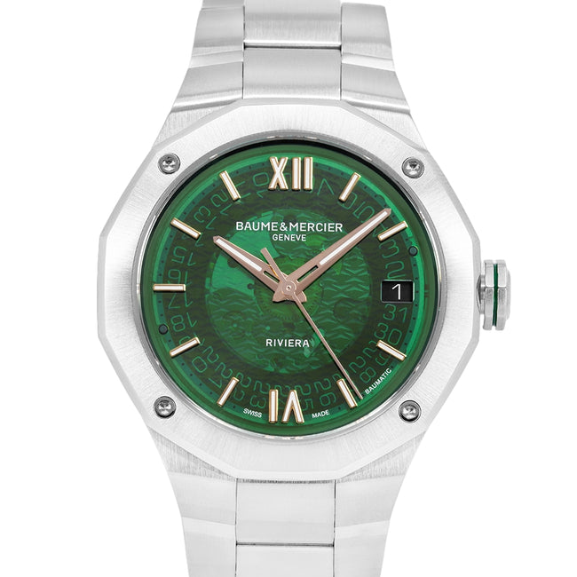 Baume & Mercier Men's 10770 Riviera 39 mm Green Dial Auto