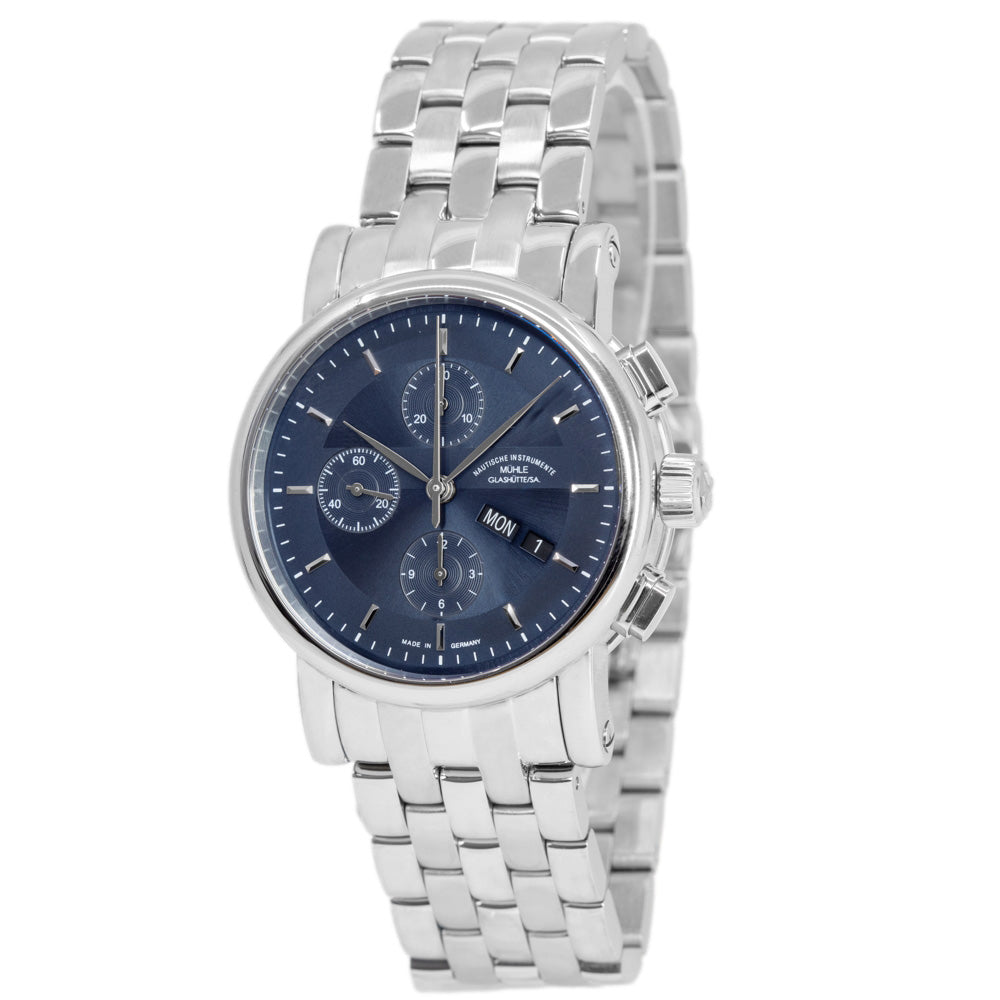 Muhle Glashütte Herrenuhr M1-30-92-MB Teutonia II Chronograph