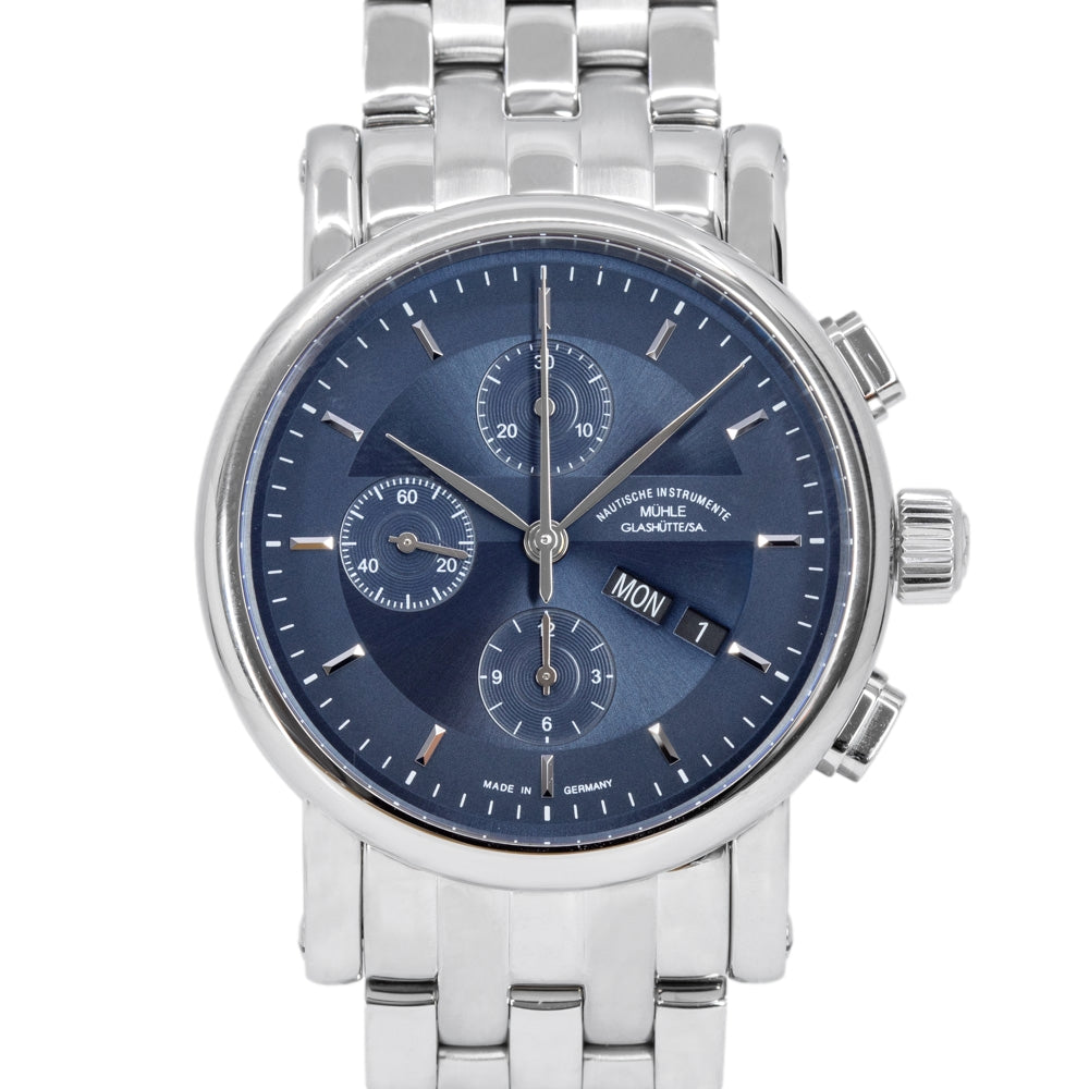 Muhle Glashütte Herrenuhr M1-30-92-MB Teutonia II Chronograph